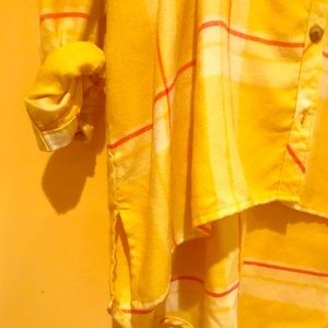 Oversized yellow flannel, urban outfitters